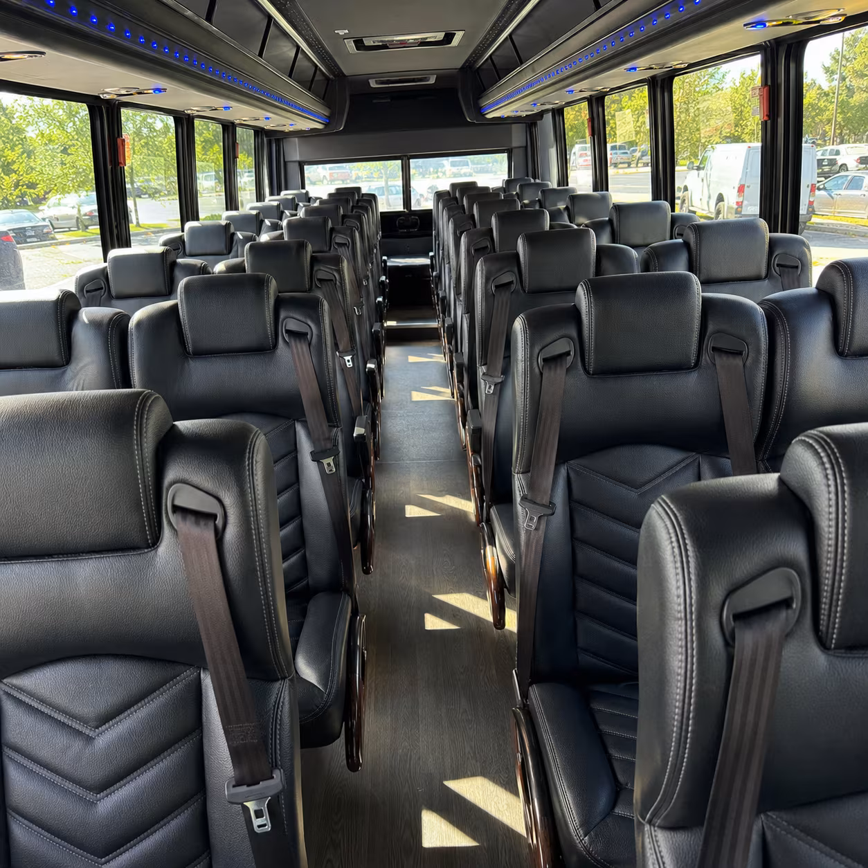 rialto 25 passenger minibus interior