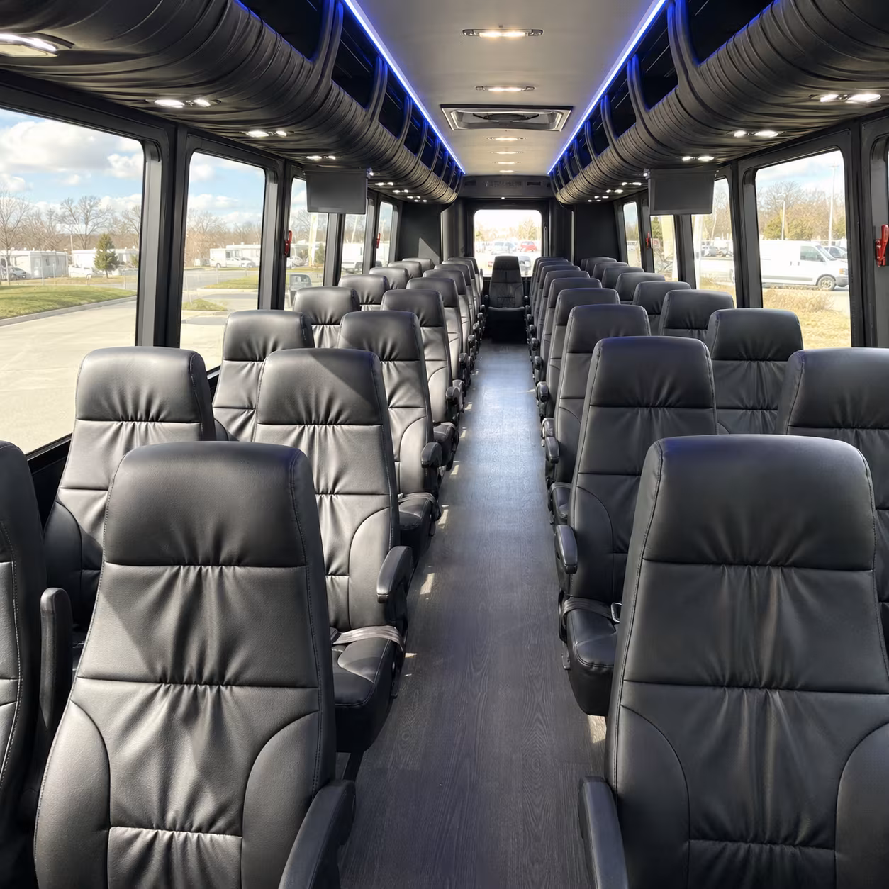 rialto 28 passenger minibus inside