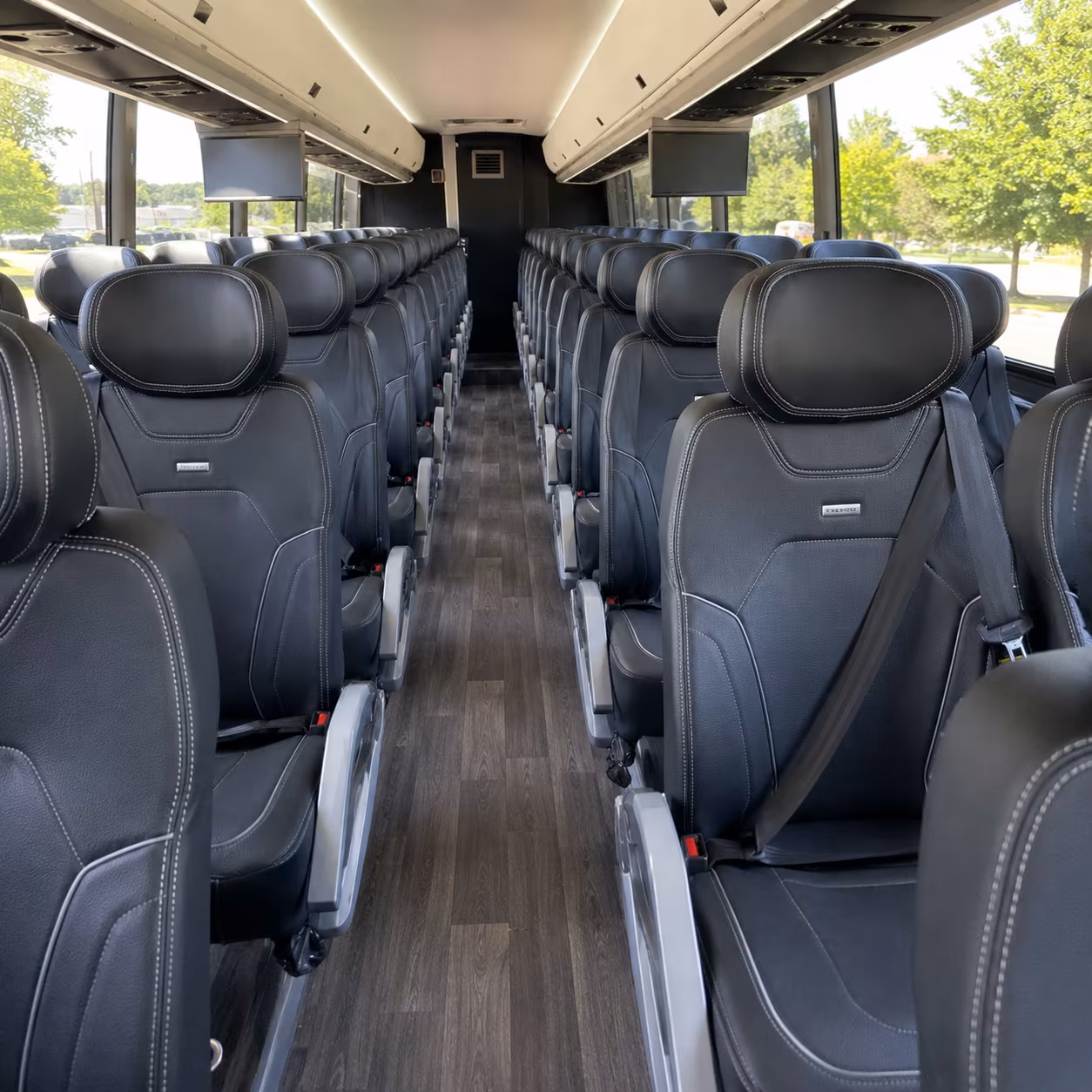 rialto 56 passenger charter bus interior